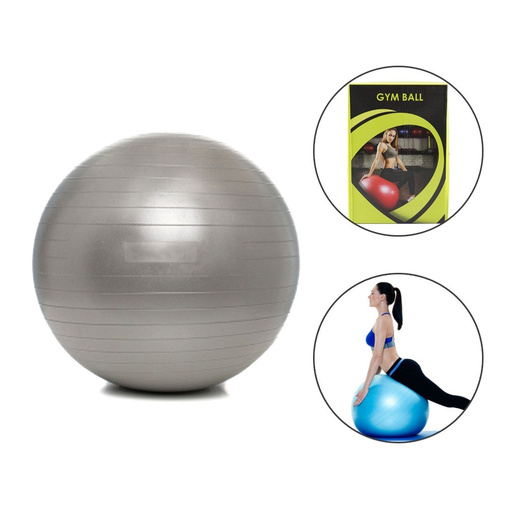 GYM BALL Pilates Topu 75 sm Klassik Yoga Plates Topu Dəsti